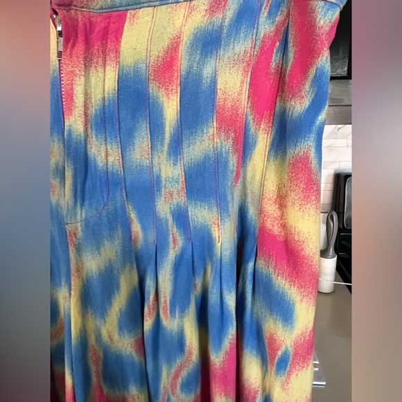 Free People Flowy Pants Medium Pleated Wide Leg W34” Boho Hippie Groovy - Picture 6 of 8